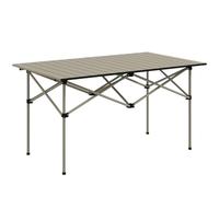 Mesa de camping plegable portátil de altura ajustable de 45 a 65 cm, mesa de picnic de aluminio para barbacoas al aire libre, fiestas en el jardín, 55 x 55 x 80 cm, ligera, fácil de transportar