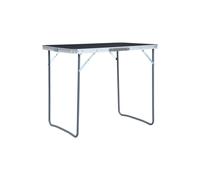 Mesa De Camping Vidaxl Plegable Estructura Metálica 80 X 60 X 70 CM - Mesa Plegable De Camping MKP