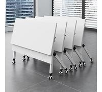 Mesa de capacitación, Juego de 4 mesas Plegables para reuniones, mesas móviles para capacitación, Ideales para oficinas y Salas de conferencias. Mesa Moderna para Salas de conferencias con t