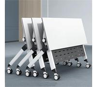 Mesa de capacitación Plegable, Mesa de capacitación, Escritorio Plegable, mesas de conferencias, mesas de reuniones, Escritorio Compacto para Espacios pequeños con Ruedas bloqueables, escrit