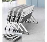 Mesa de capacitación Plegable móvil con Ruedas silenciosas, Rectangular, para reuniones, seminarios, oficinas, Negocios y Salas de conferencias. Medidas: 47.2 * 23.6 * 29.5 Pulgadas.