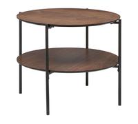 Mesa de cento kemi dos niveles negro y nogal 52x36 cm