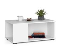 Mesa de centro akord juliet blanco 90 cm frente en color blanco 90x51x38 cm