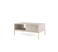 Mesa de centro avon 104x68x48 beige, dorado