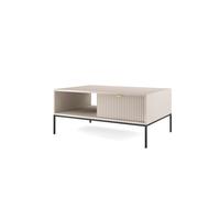 Mesa de centro avon 104x68x48 beige, negro 68 cm