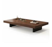 Mesa De Centro Baja Japonesa De Madera Maciza,Mesa Tatami Extra Gruesa Con Tablero 5 Cm, Mesa De Té Rectangular Estilo Oriental Para Salón, Dormitorio, Zona De Descanso(Walnut Tray,W100*d100cm)