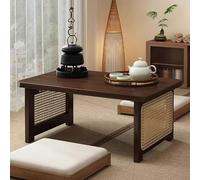 Mesa de Centro Baja, Mesa de té Plegable Japonesa de bambú para Espacios pequeños, diseño Multifuncional, fácil de Guardar, no Requiere Montaje, Ideal para Sentarse sobre un Tatami.
