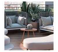 Mesa de centro berea plástico terracota ø 50 cm