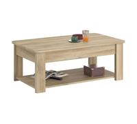 Mesa de centro city fija color roble kronberg 110x43x63 cm comedor moderno