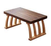 Mesa de centro clásica china hecha a mano rectangular con patas huecas creativas, elegante mesa central baja para sala de té (80 x 39 x 30 cm)
