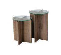 Mesa de centro com efeito madeira