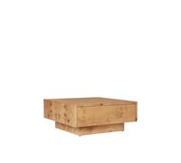 Mesa de centro con almacenamiento de madera de nogal de , roble natural
