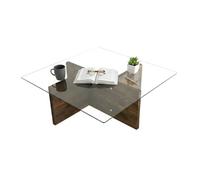 Mesa de centro con revistero de madera maciza