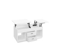 Mesa de Centro con Tablero Elevable Blanco Nieve