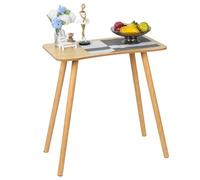 Mesa de centro cuadrada de madera, 70 x 40 x 73 cm, pequeña mesa de salón retro con 4 patas de madera, mesa de salón para sala de estar, mesa de café, pequeña mesa de té para comedor, cafetería, fácil