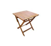 Mesa de centro cuadrada de madera maciza 70x70cm marrón mod. Acacia