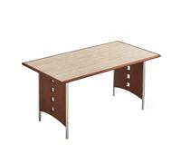 Mesa de centro de escritorio simple rectangular de madera maciza, hogar nórdico, escritorio con estante de piedra y mesa de té