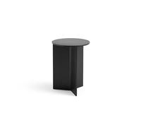 Mesa de Centro de Madera con Hendiduras Redonda Ø35 Negro