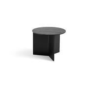 Mesa de Centro de Madera con Hendiduras Redonda Ø45 Negro