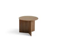 Mesa de Centro de Madera Hendidura Redonda Ø45 Lacado Nuez