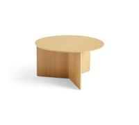 Mesa de Centro de Madera Hendidura Redonda Ø65 Roble Lacado