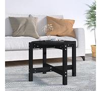 Mesa de Centro de Madera Maciza de Pino Negro 62,5x45 cm,Mesa Auxiliar de Centro Clásica de Madera Maciza para Salón y Comedor Mesillas de Noche