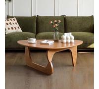 Mesa de centro de madera maciza, encimera de grado FAS de 20 mm de grosor, construcción de junta de espiga, estable, impermeable, resistente a los arañazos, fácil de instalar