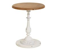 Mesa de centro de madera marron y blanco 50x50x65h cm