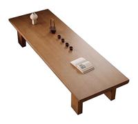 Mesa de centro de madera para ceremonia de té zen para sala de estar, mesa baja de estilo japonés para decoración del hogar (120 x 60 x 35 cm)