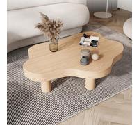 Mesa de centro de nogal para sala de estar, diseño minimalista, bonita y moderna, mesa de té pequeña, complemento perfecto para la decoración de tu hogar