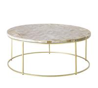 Mesa de centro de piedra con motivos de zigzag D.101 cm