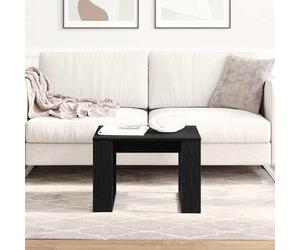 Mesa de centro de roble negro, mesa auxiliar moderna, 50 x 50 x 35 cm, de madera de madera, con estructura robusta para salón, comedor y acogedoras mesas de conversación, mesas y mesas de café