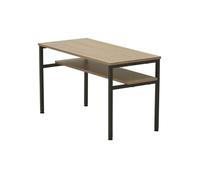 Mesa de centro deck con estante inferior natural/negro 48x80x40 cm adec