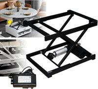 Mesa de centro eléctrica elevadora, soporte de mesa de comedor de altura ajustable, plataforma ergonómica de escritorio para computadora con mecanismo de tijera para configuración inteligente de