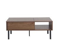 Mesa de centro elevable de madera oscura y metal 100 cm KANE