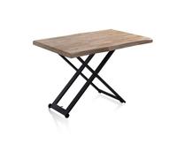 Mesa de centro elevable lada fit roble honey - negro 120 x 76 x cm