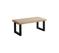 Mesa de centro elevable loft - negro - roble negro - roble