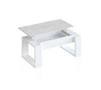 Mesa de centro elevable neo blanco artik (blanco mate) - gris cemento 105 x 45 x cm