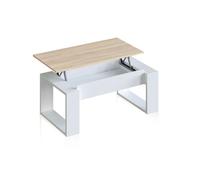 Mesa de centro elevable neo blanco artik (blanco mate) - roble canadian 105 x 45 x cm