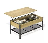 Mesa de centro elevable, nogal, sala de estar, muebles de salón (D 1)