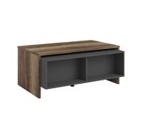 Mesa de centro elevable salón, comedor, sala de estar opec roble y gris 110x47x65 cm