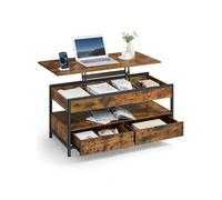 Mesa de Centro Elevable con Cajones