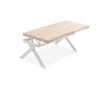 Mesa de centro elevable xena fit roble - blanco 120 x 62 x cm