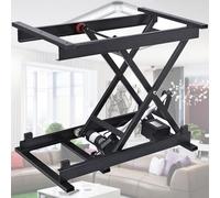 Mesa de centro elevadora eléctrica, mesa de comedor con control remoto con cable, marco de hierro plegable para un uso versátil, altura ajustable
