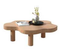 Mesa de centro en forma de nube, bonita mesa de café irregular, mesa central en forma de nube, con 3 patas, mesa de té, mesa de centro única de nube, con borde redondo grueso, mesa moderna de extremo