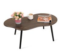 Mesa de centro en forma de nube, estilo industrial moderno, mesas de centro de madera, mesa central irregular, mesa baja, mediados del siglo, muebles decorativos para el salón, marrón rústico