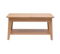 Mesa de centro extensible rectangular de madera clara L90-120 cm VILI