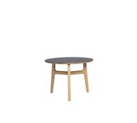 Mesa de Centro Freya Roble Macizo Lacado/linóleo Negro 4023 Frente Ø 60 x H 45