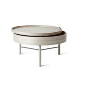 Mesa de Centro Giratoria Ø65 Roble Blanco