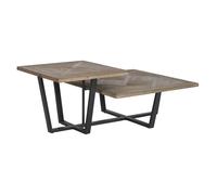 Mesa de Centro Home ESPRIT Negro Natural Metal Madera de abeto 118 x 78 x 45 cm